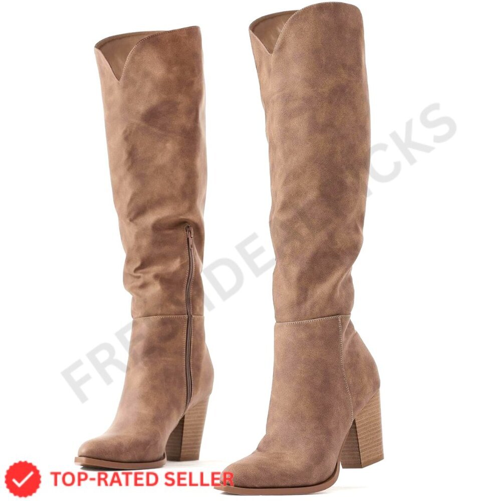 Brand New Putu Boots 6.5 Brown Western High Heel